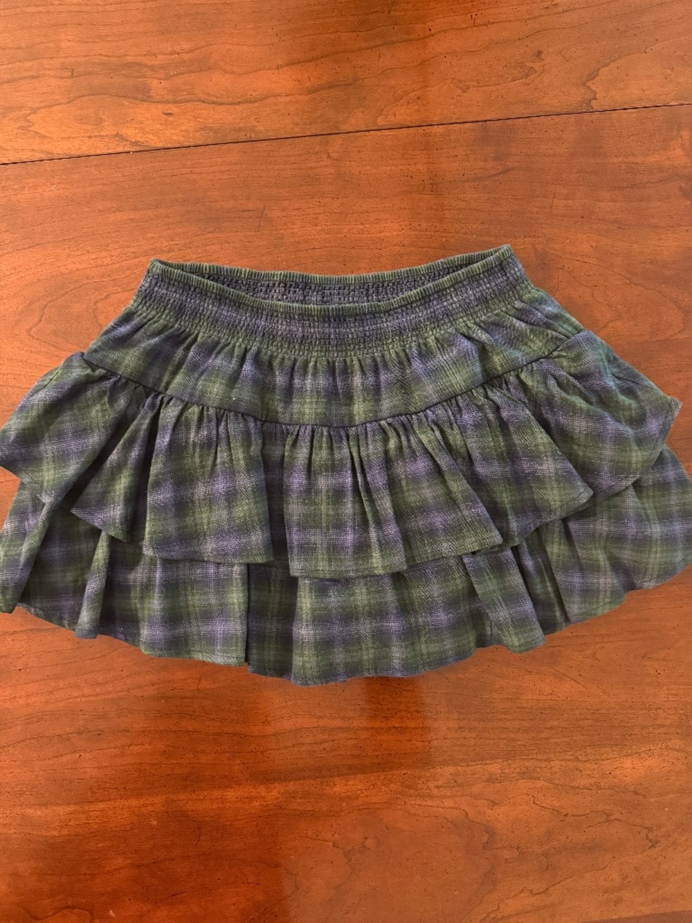 Aritzia Sunday Best Plaid Tiered Mini Skirt MEDIUM NWT